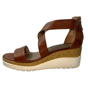 Soul Naturalizer Brown Sandal Wedges White Sole w/ Cork Womens Size 10W